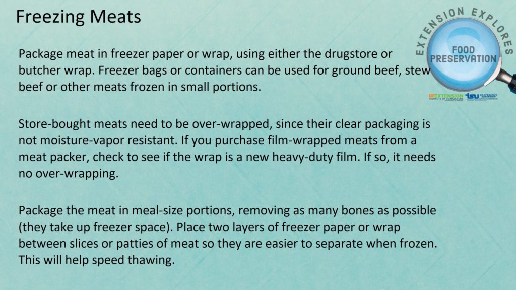 Freezing Meats Tips