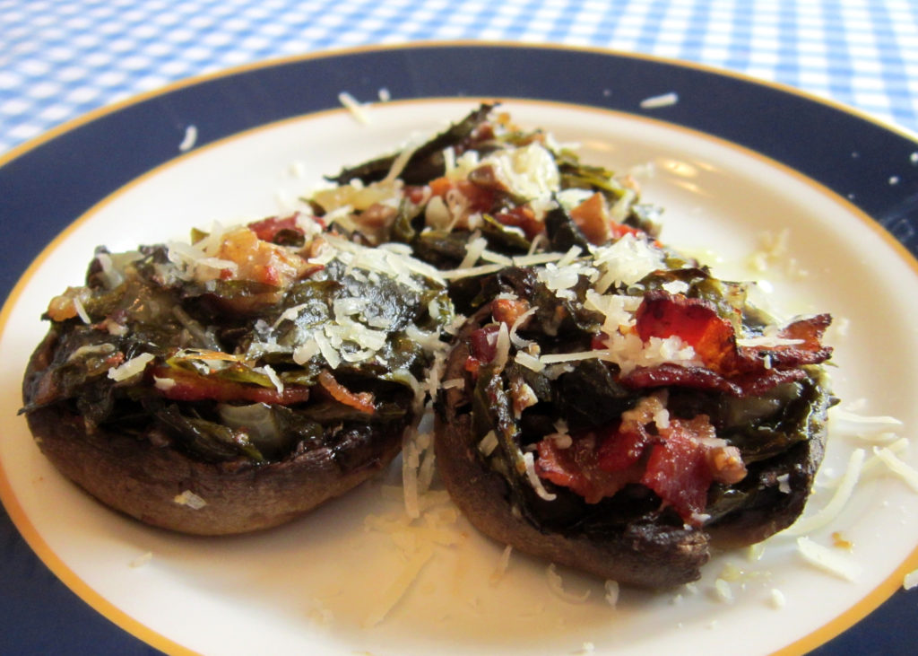 Collard Green Stuffed Mushrooms