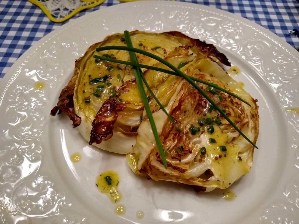 Picture of Cabbage Steaks with Dijon Vinaigrette